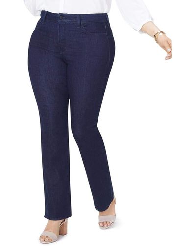 NYDJ Womens Plus Size Barbara Bootcut Jeans - Blue