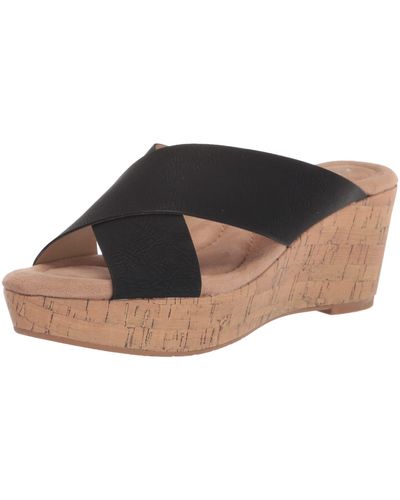 Chinese Laundry Cl By Dream Day Nubuck Espadrille Wedge Sandal - Black