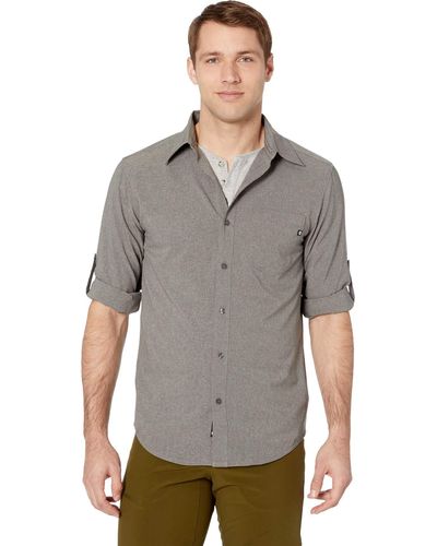 Marmot Aerobora Long Sleeve Button Down Shirt - Gray