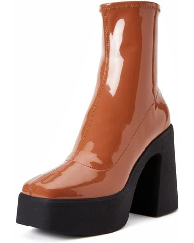 Katy Perry The Heightten Stretch Bootie Fashion Boot - Brown