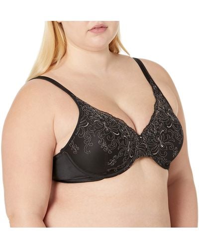 Playtex Womens Love My Curves Feel Gorgeous Underwire Full Coverage Us4513 Bras - Black