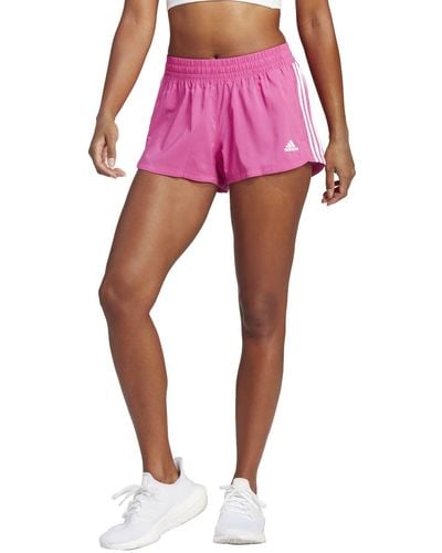 adidas Pacer 3-stripes Woven Shorts - Pink