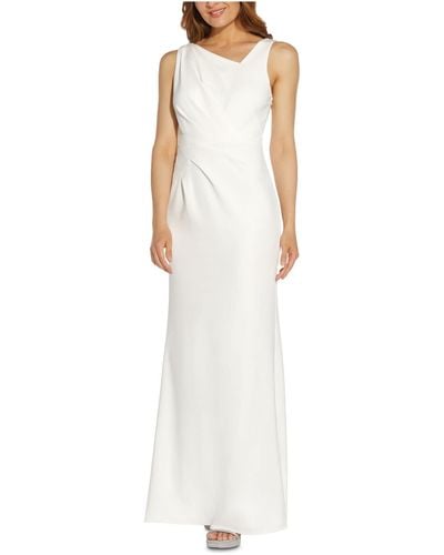 Adrianna Papell Embellished Crepe Gown/dress - White
