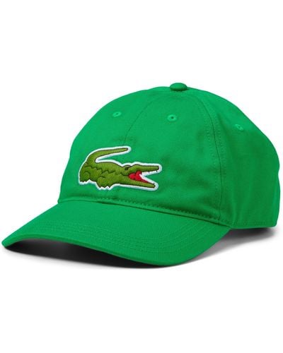 Lacoste Solid Big Croc Cap - Green