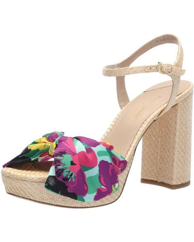 Kate Spade Lucie Orchid Bloom Platform Heeled Sandal - Multicolor