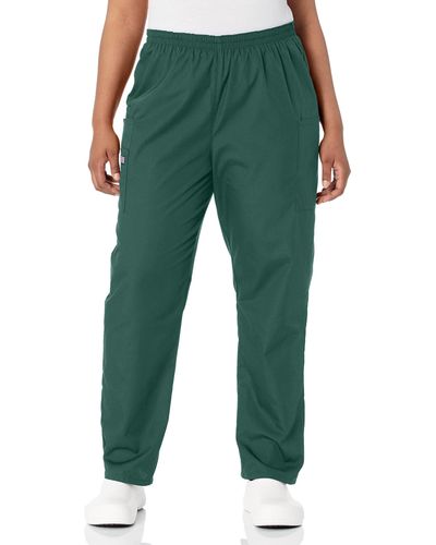 CHEROKEE Plus Workwear Elastic Waist Cargo Scrubs Pant - Green