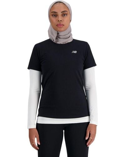 New Balance Sport Essentials Heathertech T-shirt - Black