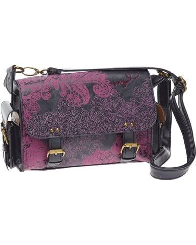 Desigual Mini Satchel Handbag - Purple