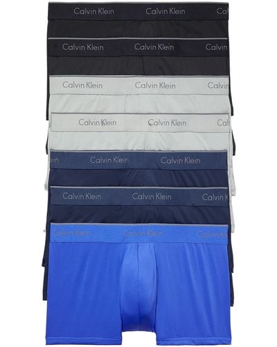 Calvin Klein Micro Stretch 7-pack Low Rise Trunk - Blue