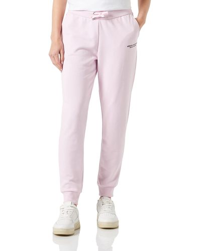Emporio Armani Armani Exchange Essential Comfort Fit Beinabschlüsse seitlich verlängertes Logo Blau Pants - Pink