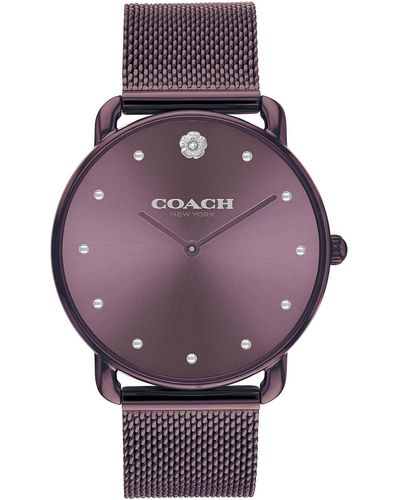 COACH Elliot Watch | Quartz Movement | True Classic Design| Timeless Elegance For Every Occasion - Purple