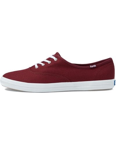 Keds Champion Canvas Lace Up Sneaker - Red