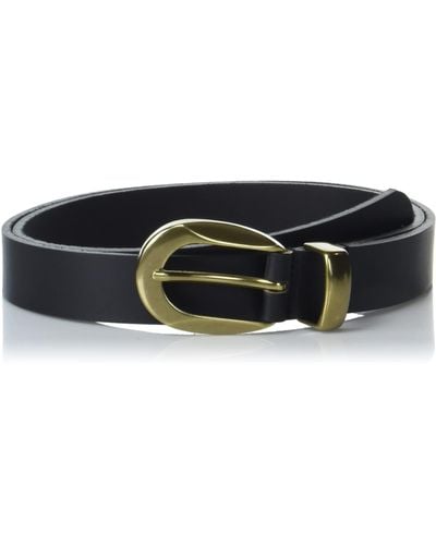 Lucky Brand Leather Belt W/harness Buckle - Black