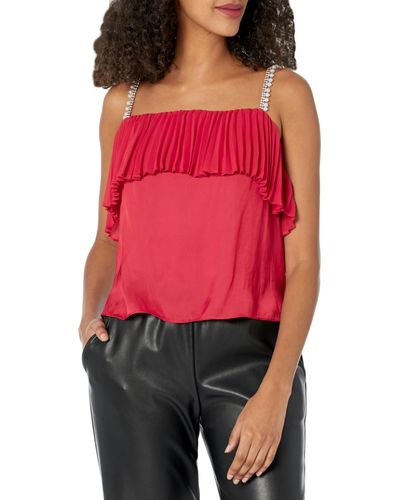 Ramy Brook Stephanie Embellished Camisole Top - Red