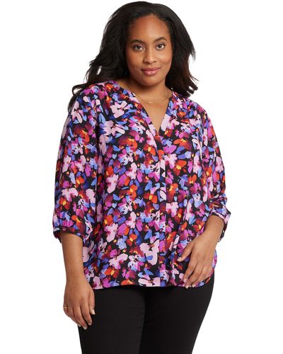 NYDJ Plus Size Pintuck - Red