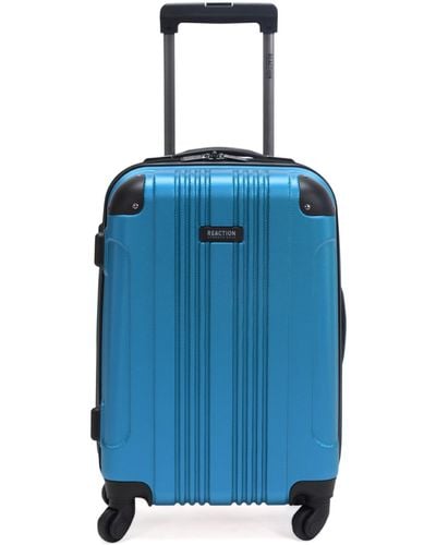 Kenneth Cole Out Of Bounds Luggage Collection Lightweight Durable Hardside 4-wheel Spinner Travel Suitcase Bags - Blue