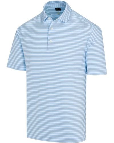 Greg Norman Collection Ml75 Microlux Stripe Polo - Blue