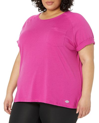Dickies Size Plus Cooling Short Sleeve T-shirt - Pink
