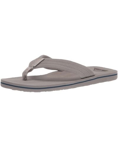 Quiksilver Molokai Layback Textured Flip Flop Sandals - Gray