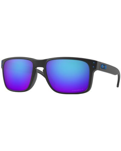 Oakley Oo9244 Holbrook Asian Fit Rectangular Sunglasses - Blue
