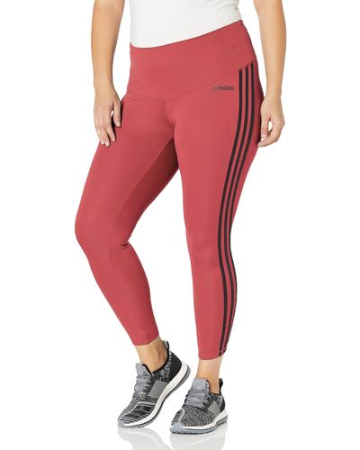 adidas Womens Designed 2 Move 7/8 Tights Leggings - Red