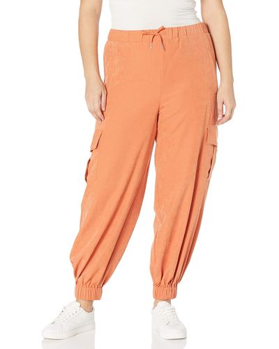 Kendall + Kylie Kendall + Kylie Plus Size Sueded Utility Cargo Jogger - Orange