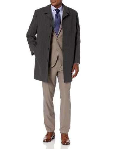 London fog men's signature wool blend top coat top