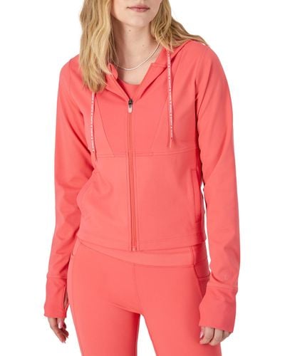 Champion , , Moisture Wicking, Zip-up Athletic Jacket For , High Tide Coral, Small - Red