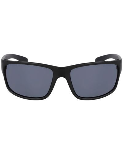 Nautica N2239s Polarized Rectangular Sunglasses - Black