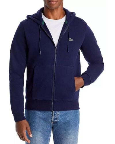Lacoste Long Sleeve Classic Fit French Terry Zip-up Hoodie - Blue