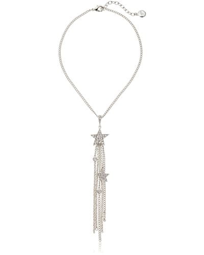 Ben-Amun Rock Star Swarovski Crystal Tassel Fringe Necklace Pendant Necklace - Black