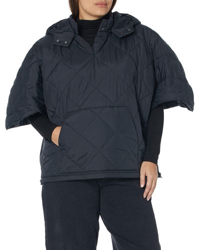 The Drop Black Noelle Quilted Anorak Cape