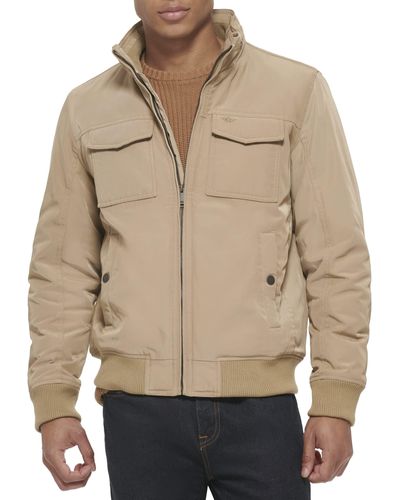 Dockers Quilted Lined Flight Bomber Jacket - Natural
