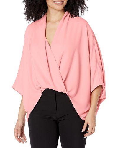 Trina Turk Womens Oversized Blouse - Pink