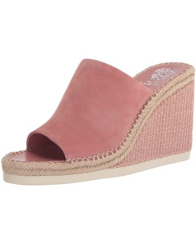 Vince Camuto Footwear Brissia Raffia Wedge Sandal - Pink