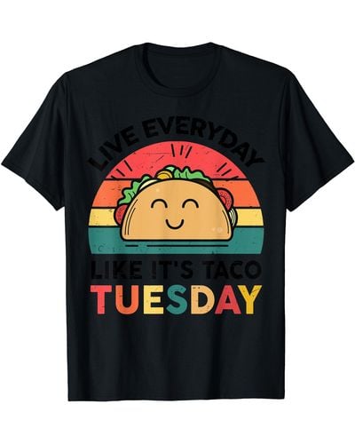 Caterpillar Funny Everyday Like Taco Tuesday Cute Taco T-shirt - Black