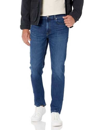 Lacoste Mens Solid Stretch Denim Slim-fit Pant Jeans - Blue