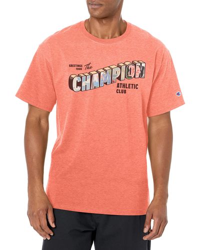 Champion , Classic, Soft And Comfortable T-shirts For - Orange