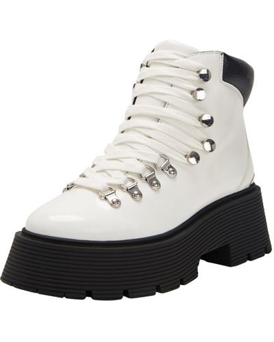 Katy Perry The Jenifer Lace Up Bootie Fashion Boot - White