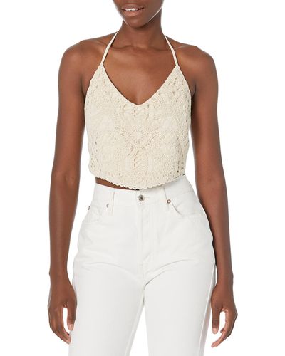 Guess Sleeveless Amber Lace Top - White