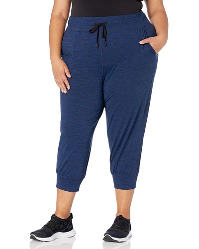 Amazon Essentials Brushed Tech Stretch Crop Jogging Trousers - Blue