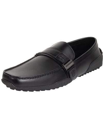 Kenneth Cole Unlisted Wister Belt Driver Loafer Casual Shoes Memory Foam Insole - Black