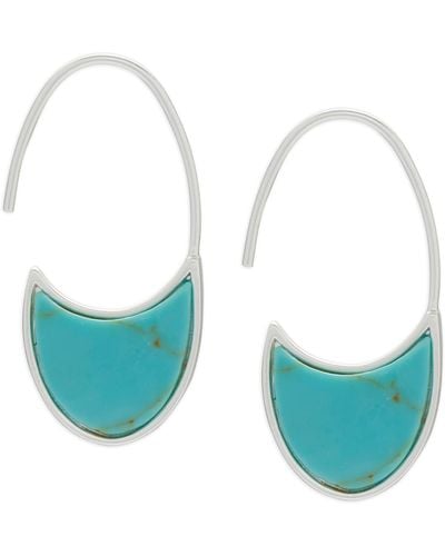 Lucky Brand Turquoise Threader Slice Earring - Blue