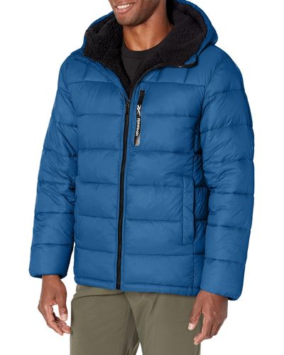 Reebok Sherpa Lined Heavy Puffer Jacket - Blue
