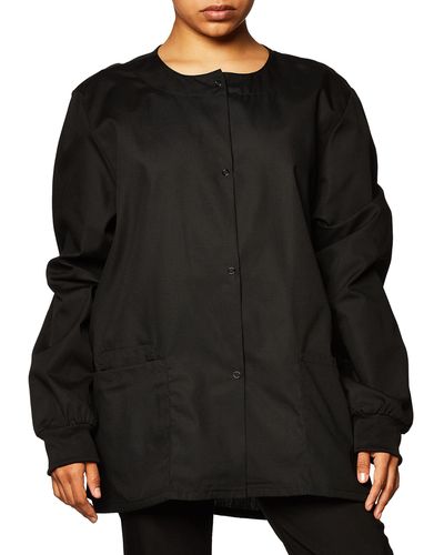CHEROKEE Workwear S Three Pocket Warm-up Scrub Jacket - Black