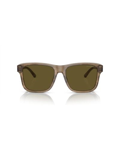 Emporio Armani Ea4208f Low Bridge Fit Square Sunglasses - Green