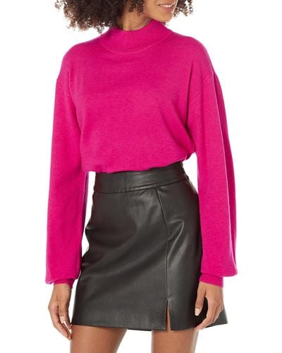 The Drop Jaclyn Cutout-back Mock-neck Sweater - Pink