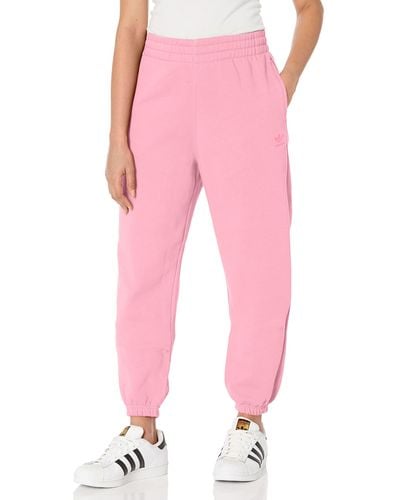 adidas Originals Plus Size Adicolor Essentials Fleece Pants - Pink