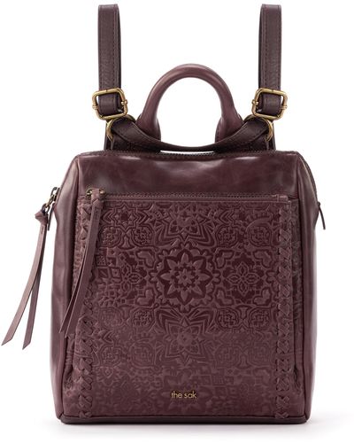 The Sak Loyola Leather Convertible Mini Backpack - Purple