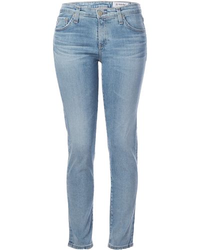 AG Jeans Prima Mid-rise Cigarette Leg Skinny Fit Ankle Jean - Blue
